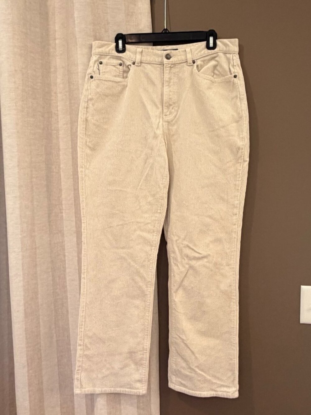 Lauren Jeans Co. Women's Cream Corduroy Academia Capsule Neutral, Size 12